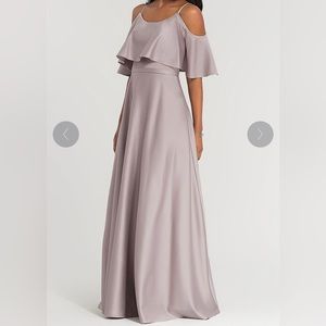 NWT dusty rose satin maxi dress
